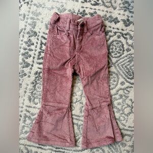 Kate Quinn Mauve Corduroy Flare Pant - size 2T